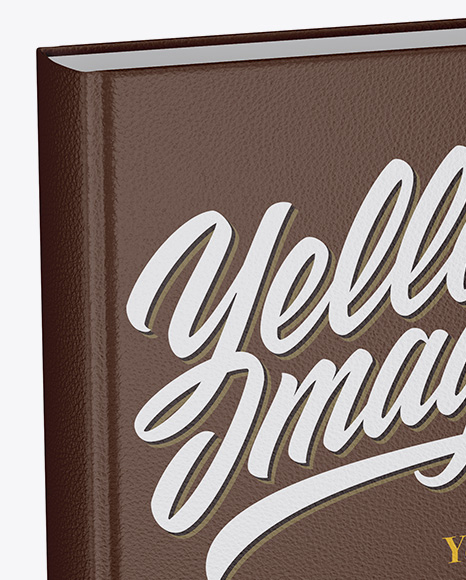 Book W  Leather Cover Mockup   Half Side View PSD #2