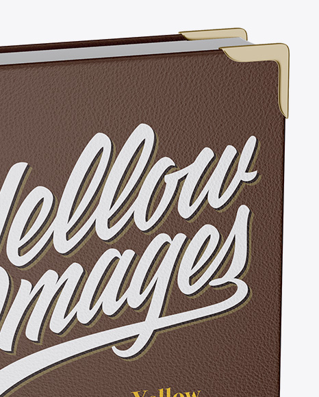 Book W  Leather Cover Mockup   Half Side View PSD #1