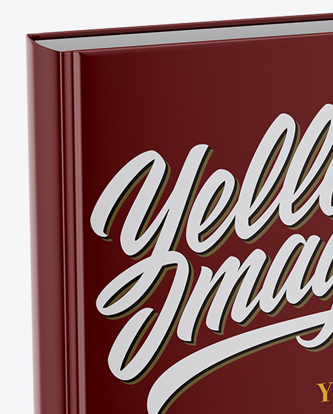Book W  Glossy Cover Mockup   Half Side View PSD #2