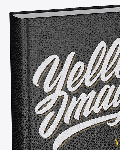 Book W  Leather Cover Mockup   Half Side View PSD #2