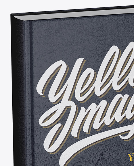 Book W  Leather Cover Mockup   Half Side View PSD #2