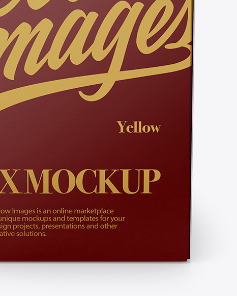 Paper Box Mockup   Front View (High Angle Shot) PSD #1