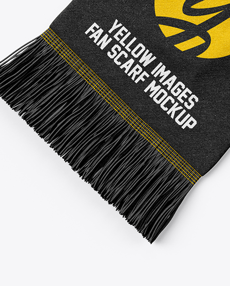 Download Fan Scarf Mockup Top View In Apparel Mockups On Yellow Images Object Mockups