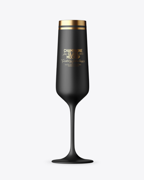 Champagne Matte Glass Mockup PSD #4