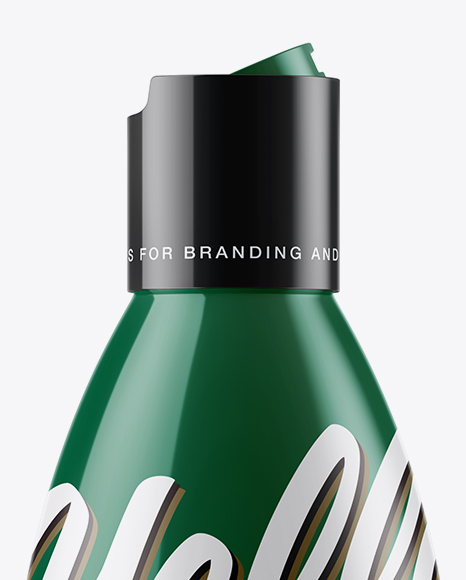 Opened Glossy Cosmetic Bottle Mockup PSD #1