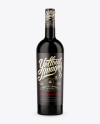 Dark Glass Bordeaux Bottle Mockup on Yellow Images Object Mockups