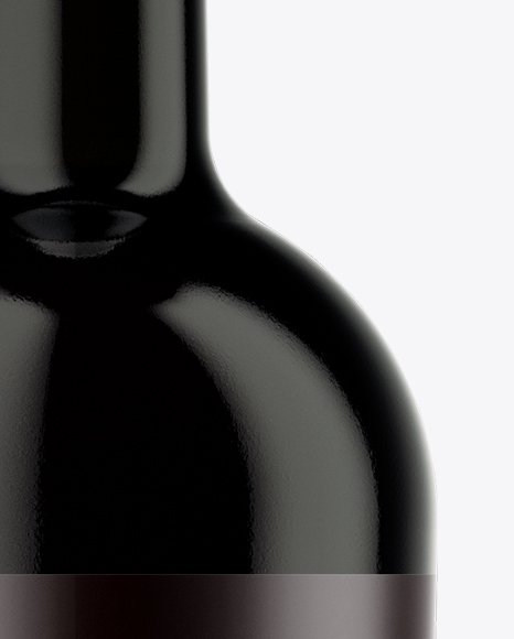 Dark Glass Bordeaux Bottle Mockup on Yellow Images Object Mockups