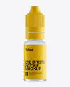 Clear Flavor Drops Bottle Mockup on Yellow Images Object Mockups