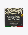 Download Pizza Box Mockup - Top View in Box Mockups on Yellow ...