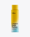 Download White Plastic Cosmetic Bottle Mockup in Bottle Mockups on Yellow Images Object Mockups