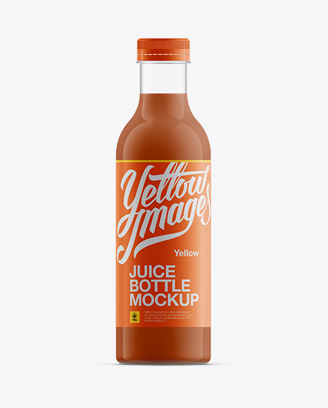 Clear Bottle For Juice Mockup PSD #2