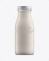 Download Glass Bottle W/ Milk Mockup in Bottle Mockups on Yellow Images Object Mockups