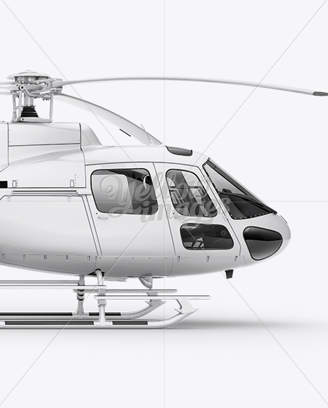 Eurocopter AS350 Mockup Right Side View PSD #1