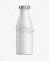 Glossy Milk Bottle W/ Foil Lid Mockup - Free Download Images High