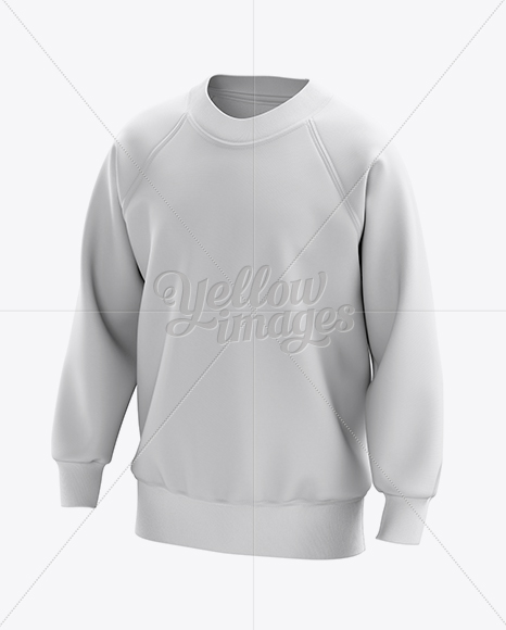 Download V Neck Sweatshirt Mockup 3 4 View In Apparel Mockups On Yellow Images Object Mockups