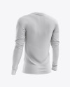 Men’s Soccer Team Jersey LS mockup (Back Half Side View) - Free