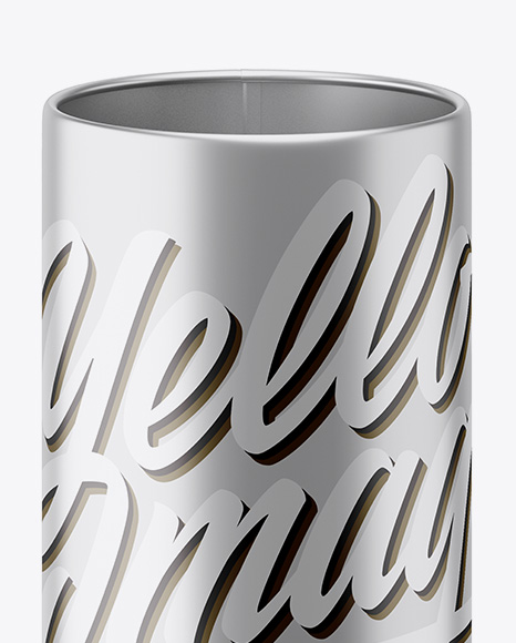 Opened Matte Metallic Storage Jar Mockup   Front View (High Angle Shot) PSD #2