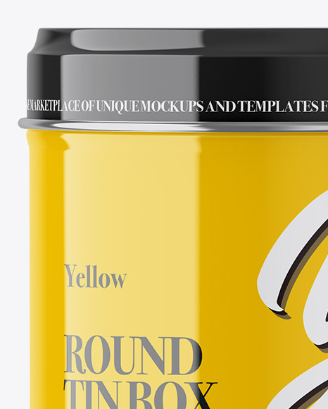 Glossy Tin Box Mockup PSD #2