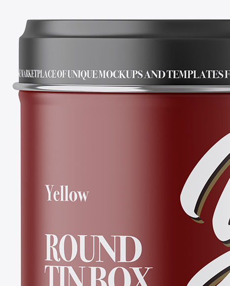 Matte Tin Box Mockup PSD #2