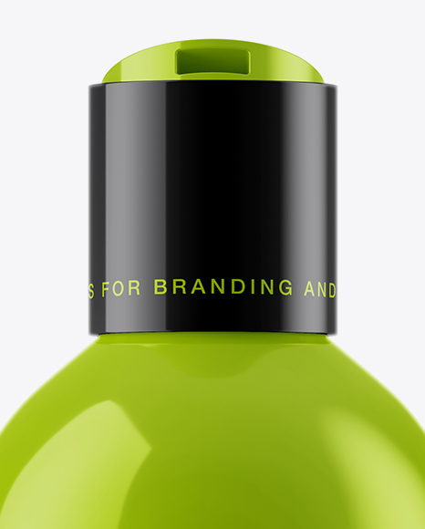 Opened Glossy Cosmetic Bottle Mockup PSD #3