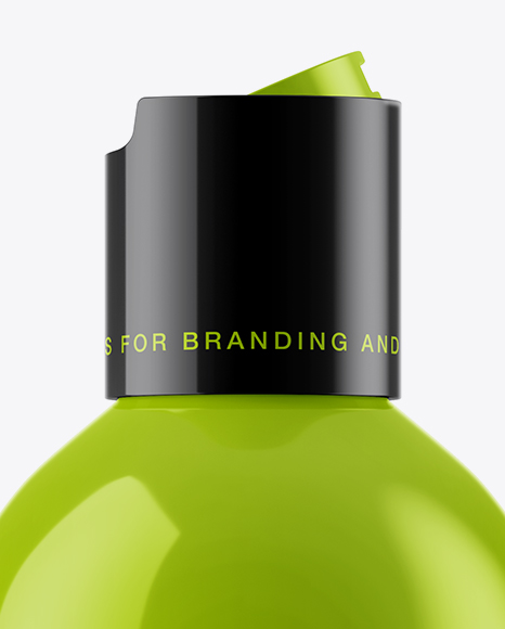 Opened Glossy Cosmetic Bottle Mockup PSD #4