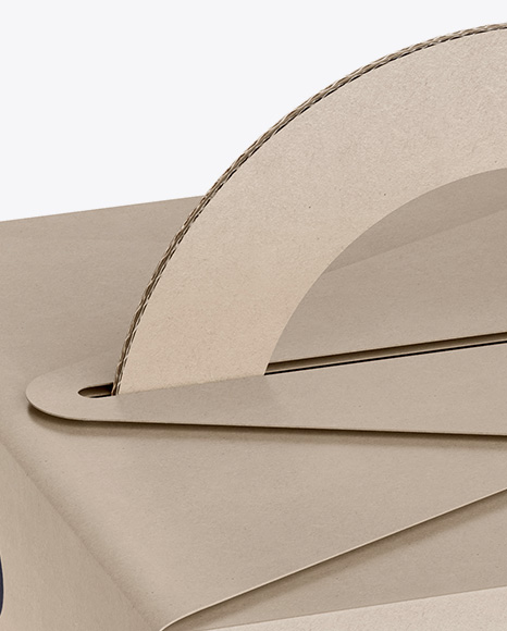 Download Kraft Box Mockup - Half Side View (High Angle Shot) in Box ... Yellowimages Mockups