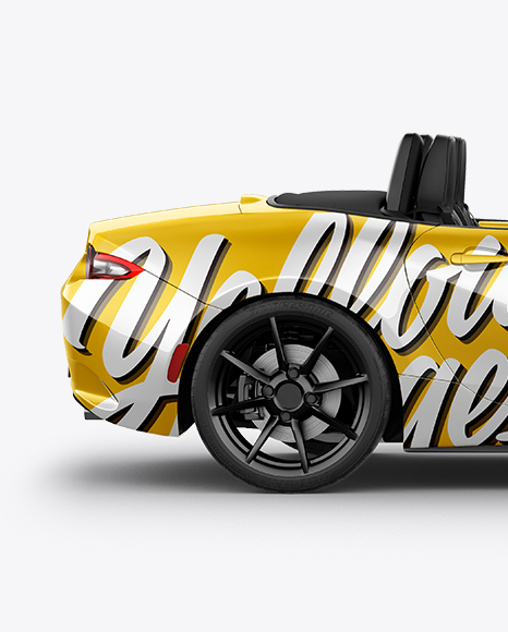 Cabriolet Mockup - Side View - Free Download Images High Quality PNG, JPG