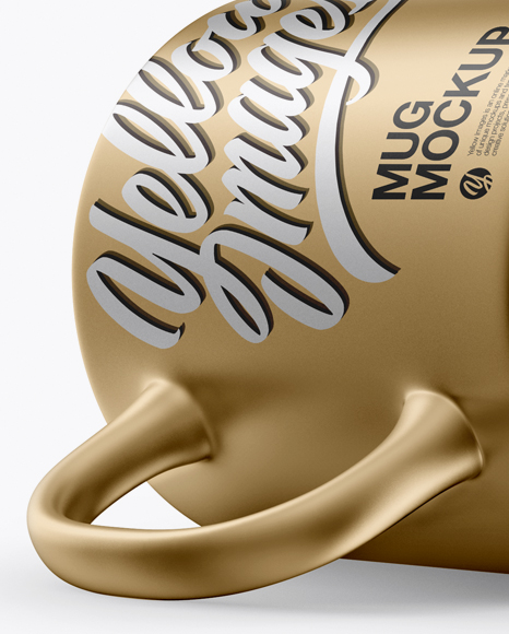 Metallic Mug Mockup PSD #2