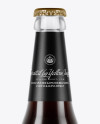 Clear Glass Bottle With Brown Ale Mockup