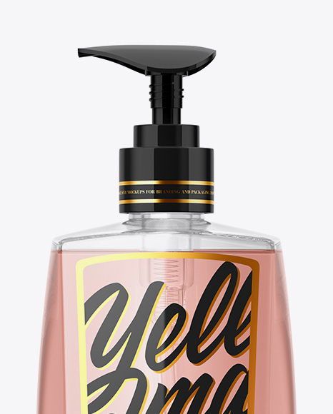 Cosmetic Bottle with Pump Mockup PSD #2