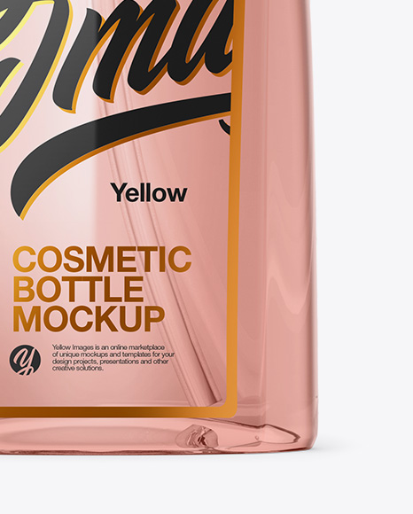 Cosmetic Bottle with Pump Mockup PSD #1