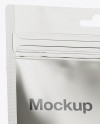 Download Metallic Stand-Up Pouch Mockup - Half Side View in Pouch Mockups on Yellow Images Object Mockups