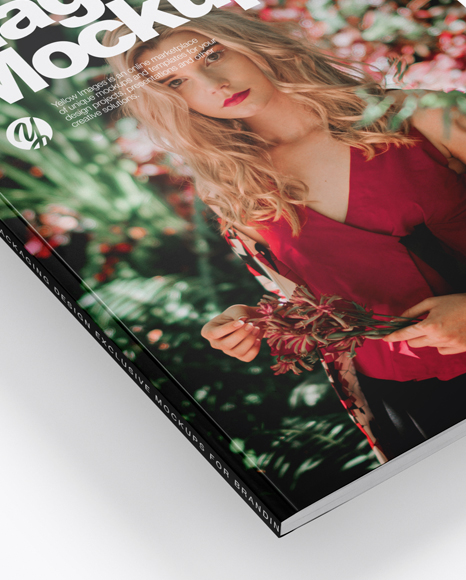 Download Magazine Mockup - Half Side View in Stationery Mockups on ...