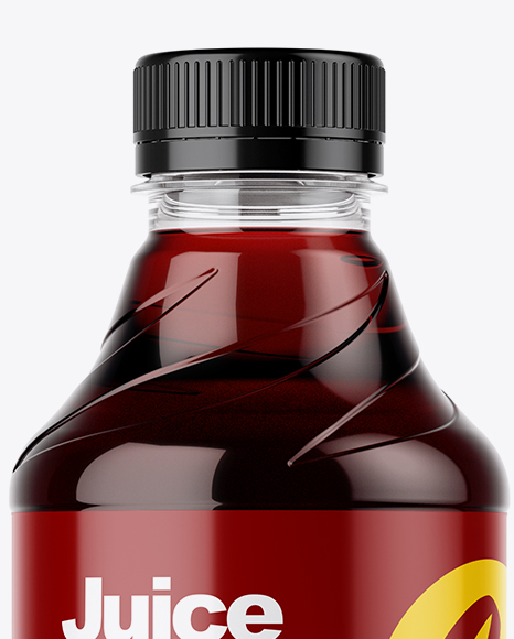 Download Clear Pet Bottle With Cherry Juice Mockup In Bottle Mockups On Yellow Images Object Mockups PSD Mockup Templates