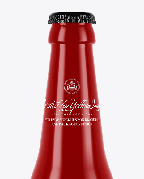 Glossy Ceramic Beer Bottle Mockup PSD #2