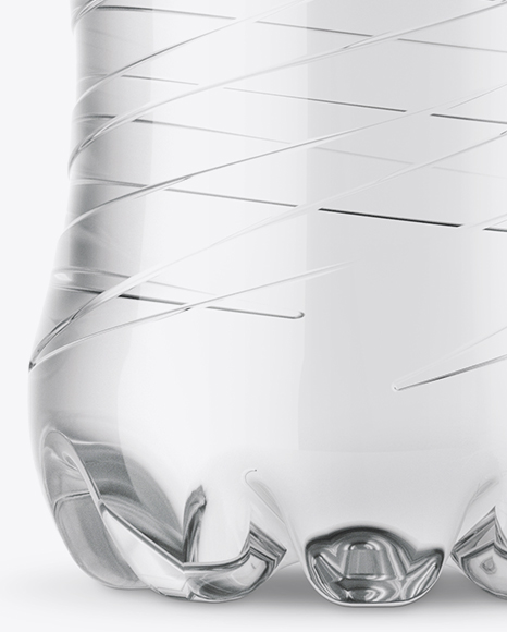 Clear PET Bottle with Water Mockup PSD #1