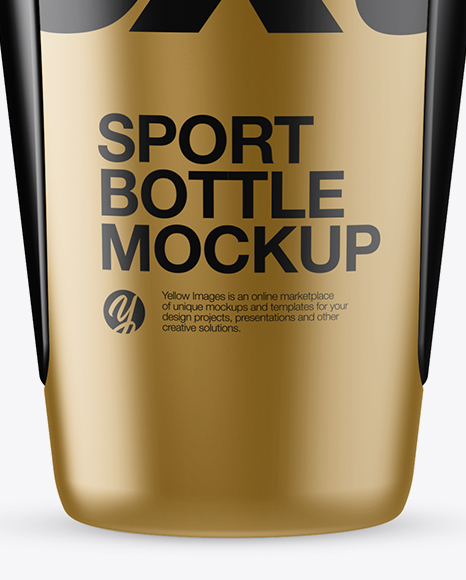 Matte Metallic Sport Bottle Mockup