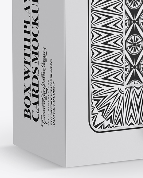 Download Box With Playing Cards Mockup In Box Mockups On Yellow Images Object Mockups