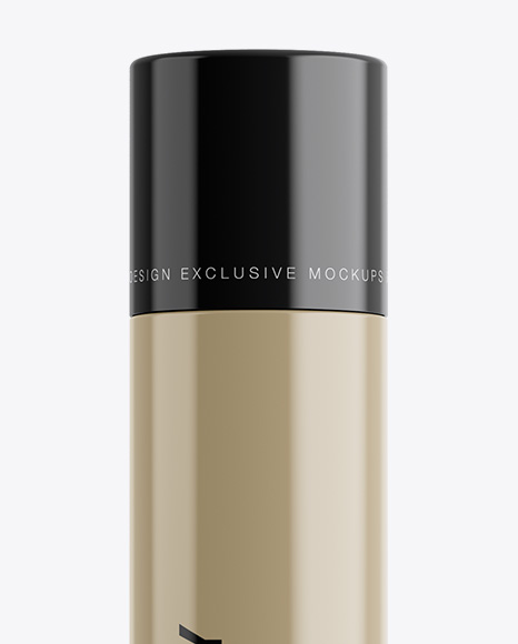 Glossy Bottle With Pump Mockup PSD #2