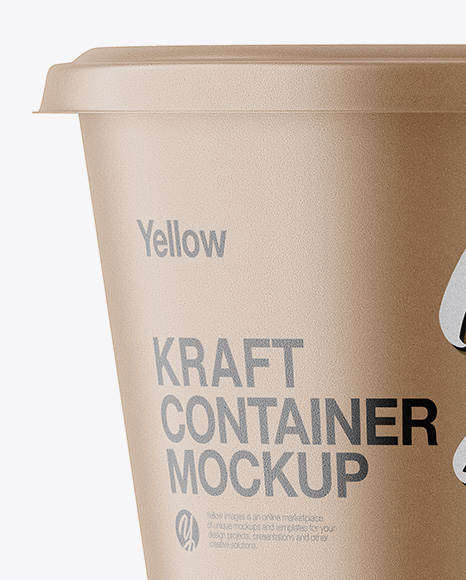 Kraft Container Mockup PSD #2