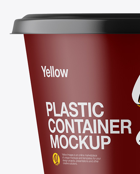 Download Matte Plastic Food Container Psd Mockup Yellowimages