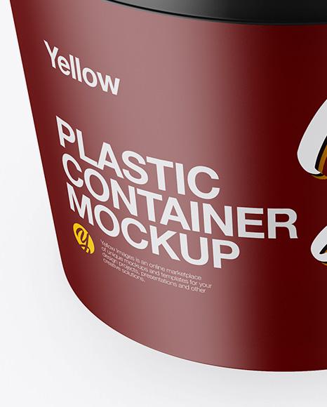 Mattte Plasic Container Mockup - High-Angle Shot - Free Download Images