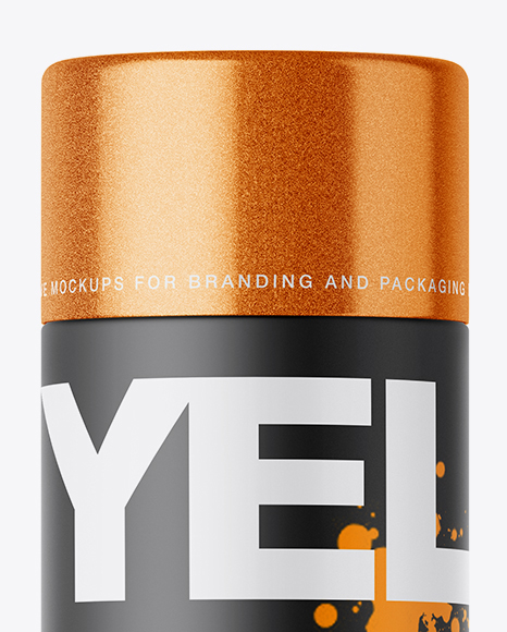Closed Matte Spray Can Mockup PSD #1