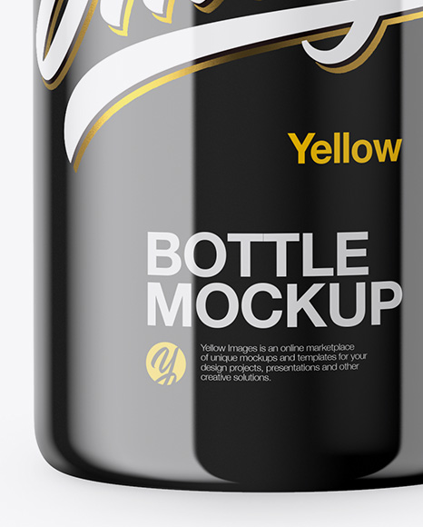 Glossy Plastic Bottle Mockup PSD #1