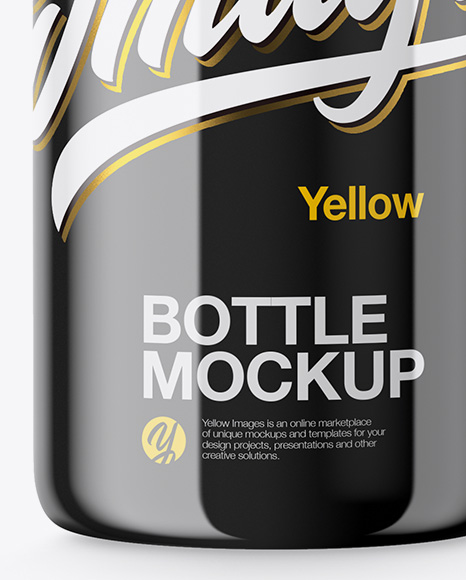 Glossy Plastic Bottle Mockup PSD #1