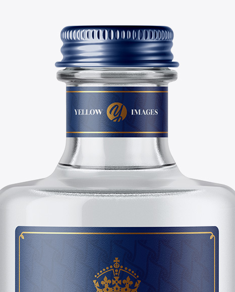 Clear Glass Vodka Bottle Mockup PSD #2