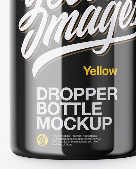 Glossy Bottle With Dropper Mockup PSD #1