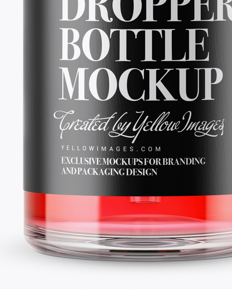 Clear Glass Dropper Bottle Mockup In Bottle Mockups On Yellow Images Object Mockups