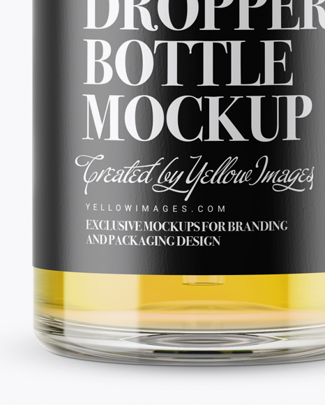 Download Clear Glass Dropper Bottle With Metal Cap Mockup In Bottle Mockups On Yellow Images Object Mockups Yellowimages Mockups