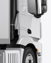 Refrigerator Truck HQ Mockup Back Half Side View